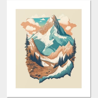 peace snowy mountains , nature spirit Posters and Art